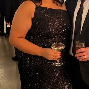 Elegant Black Sequin Dress